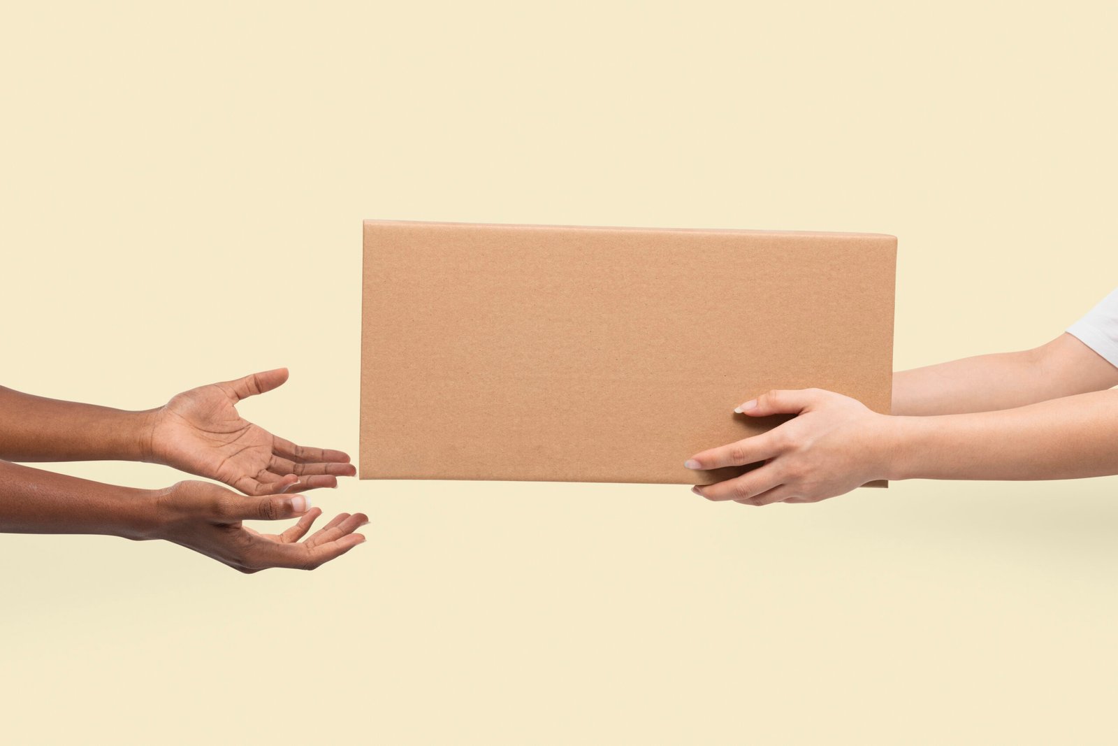 paper box packaging for delivery concept